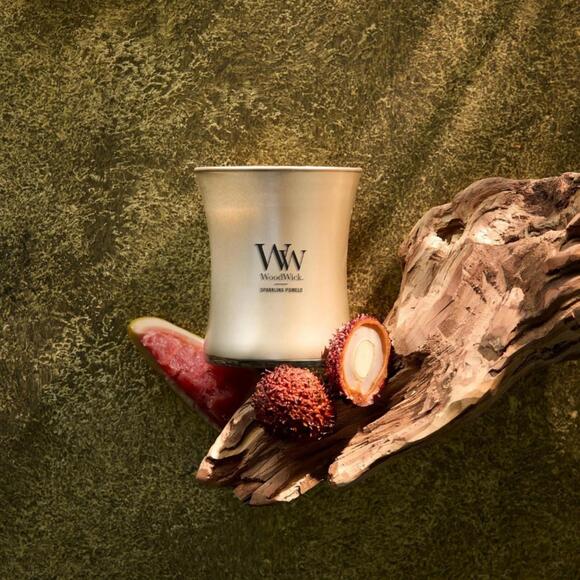 WoodWick Sparkling Pomelo 9.7oz Candle Crackling Wick Precious Metals Collection - Picture 5 of 8